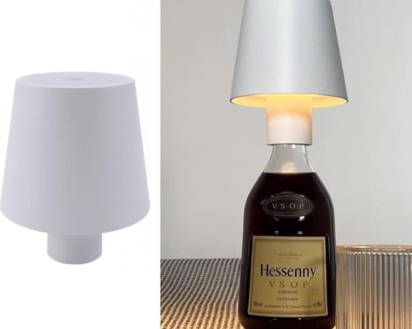 LED Dimmable Bottle Lamp 3 Color Temperature, Wireless Table Lamp for Indoor and Outdoor, USB Rechargeable Bottle Lamp for Family, Restaurant & Bar (1 Pc)