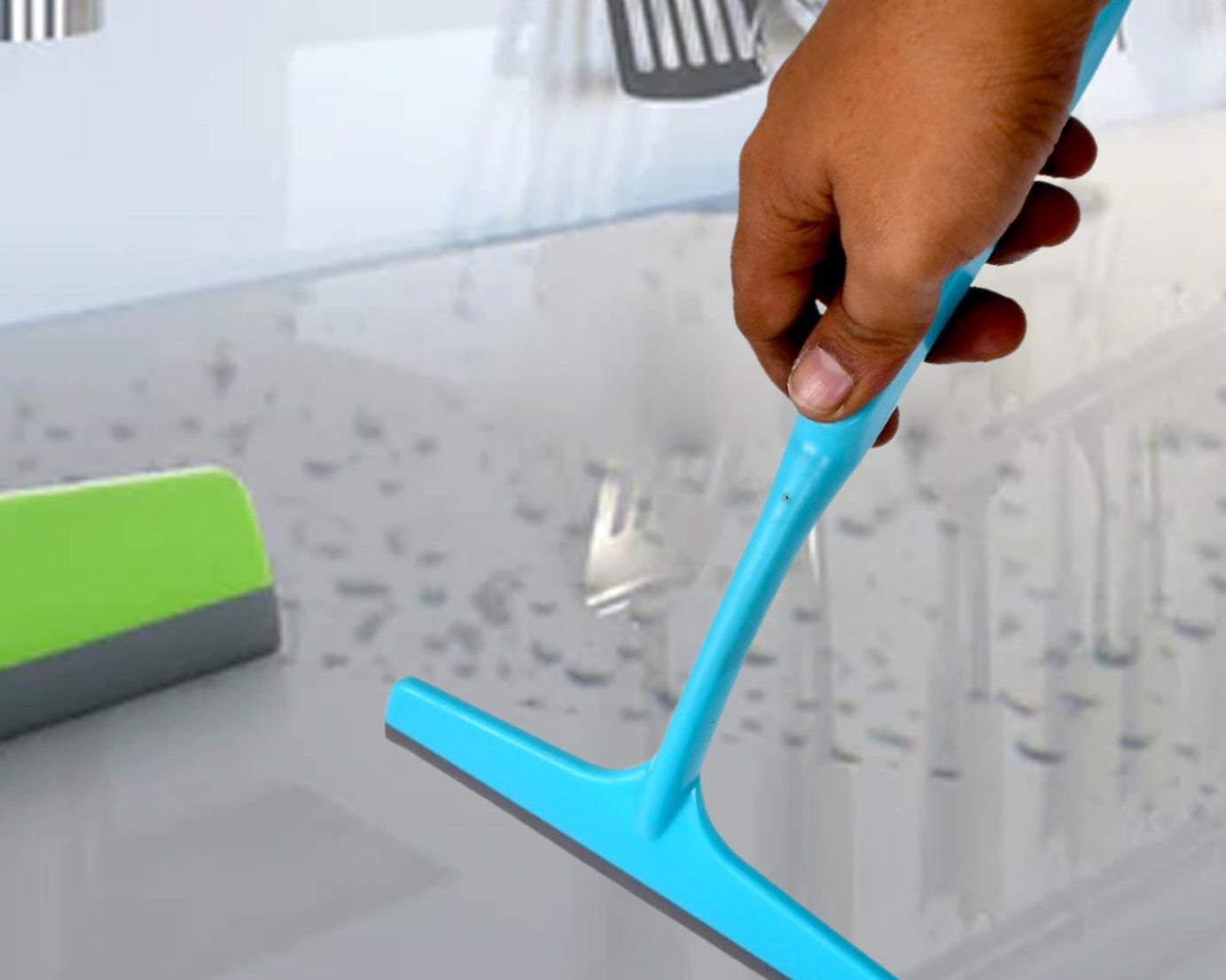 Long handle no-dust broom for kitchen platform cleaning