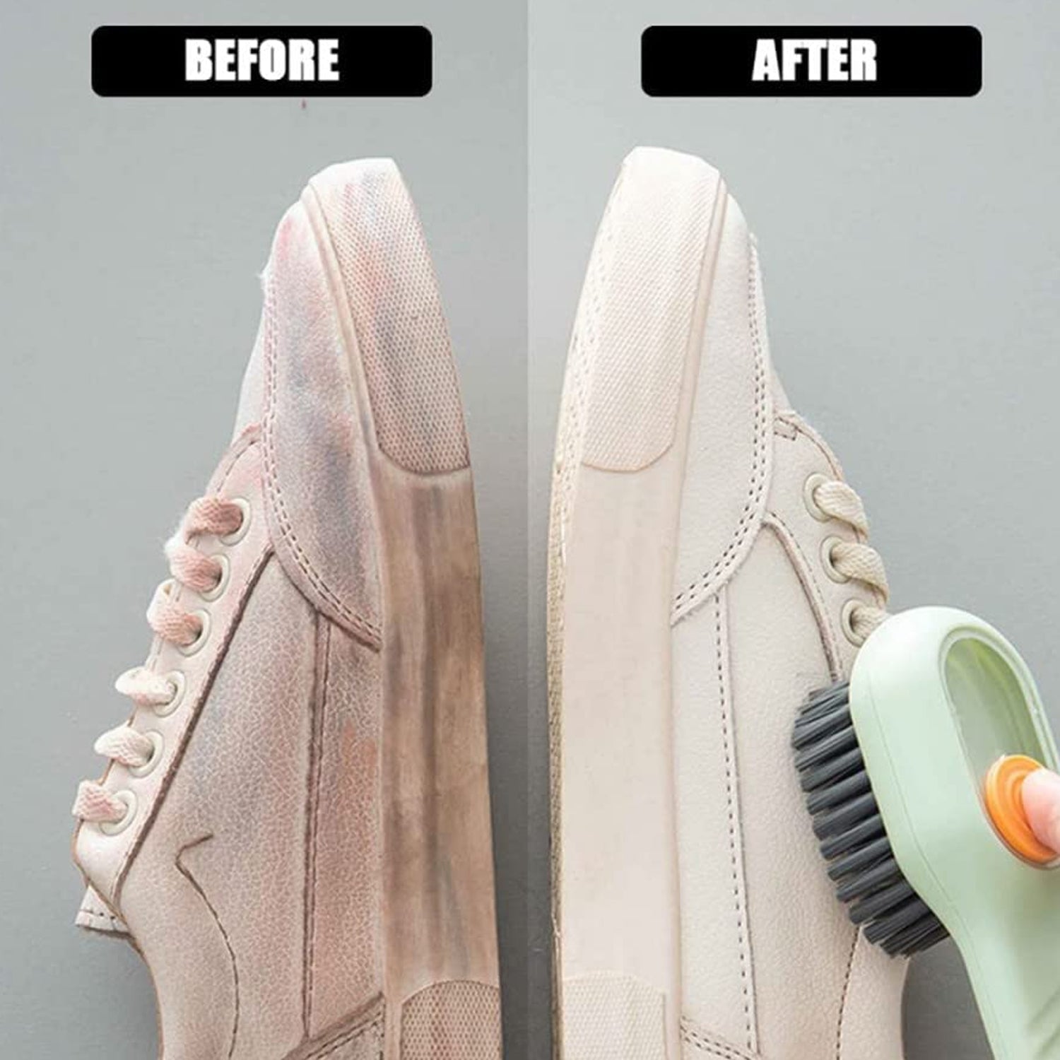 Multifunctional Scrubbing Brush with Liquid / Soap Dispenser, Cleaning Brush with Liquid / Soap Dispenser, Shoe Brush for Cleaning, Cloth Cleaning Brush with Handle Liquid Shoe Brush For Shoe Clothes (1 Pc)