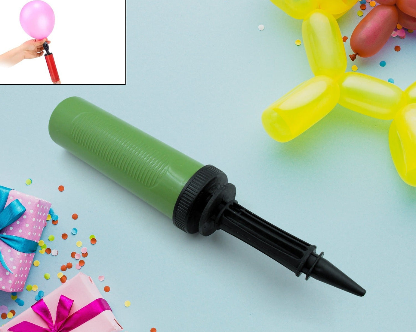 Pump for Balloons, Hand Pump, Air Pump Balloon, Robust Durable Plastic, for Party, Birthday, Wedding, Inflatable Toys
