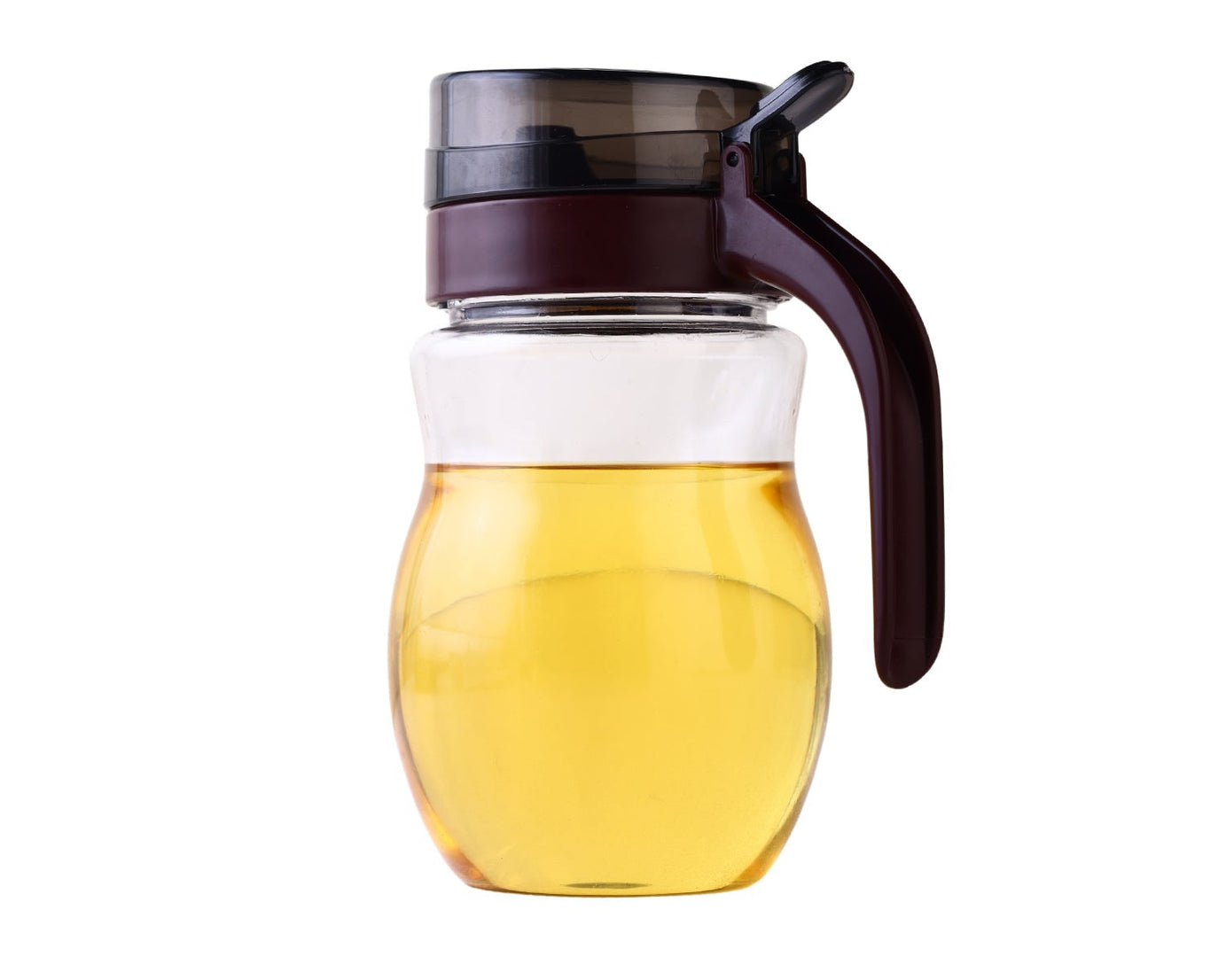 Stainless oil dispenser for precise pouring.