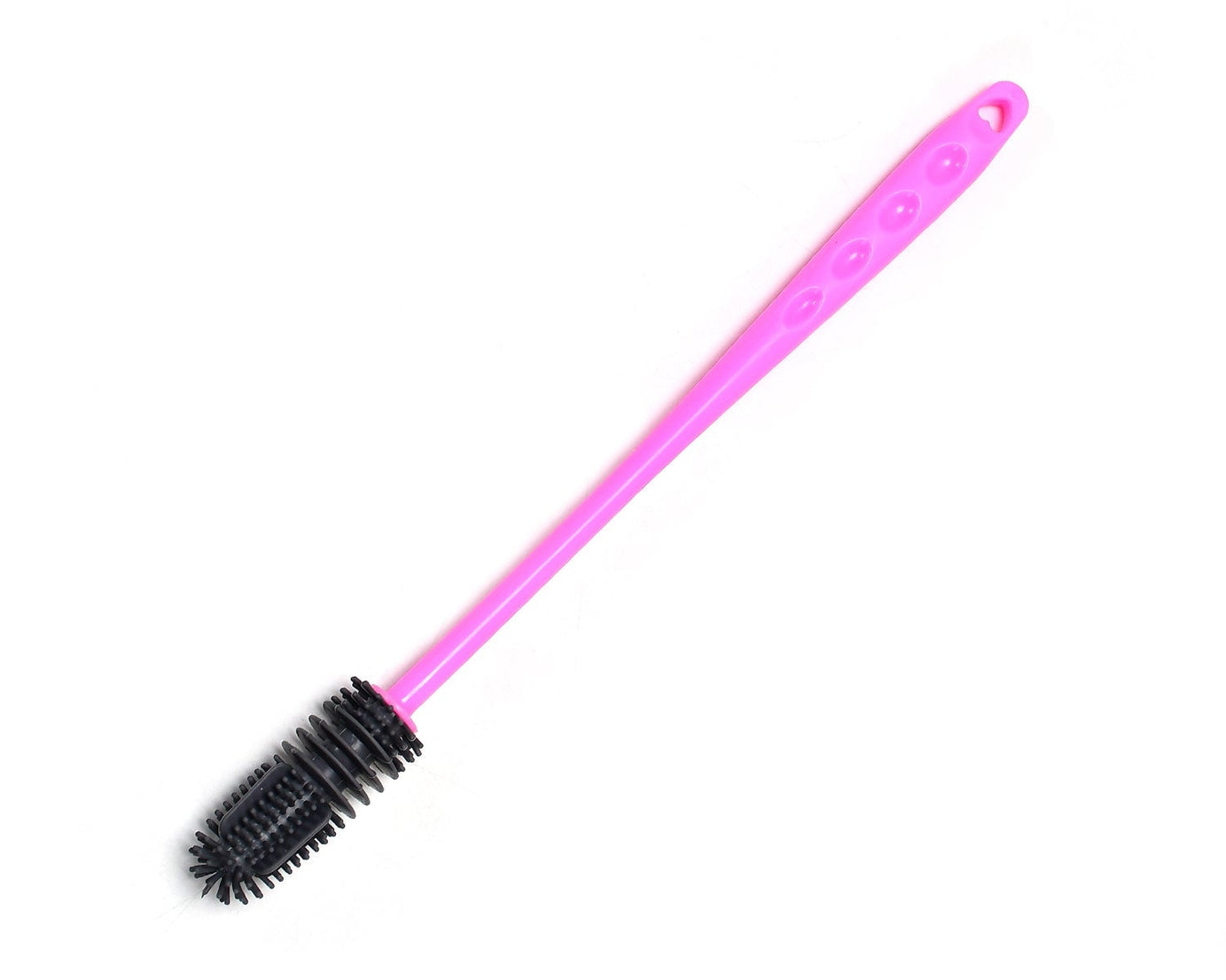 Cleaning brush for narrow bottles, long and flexible