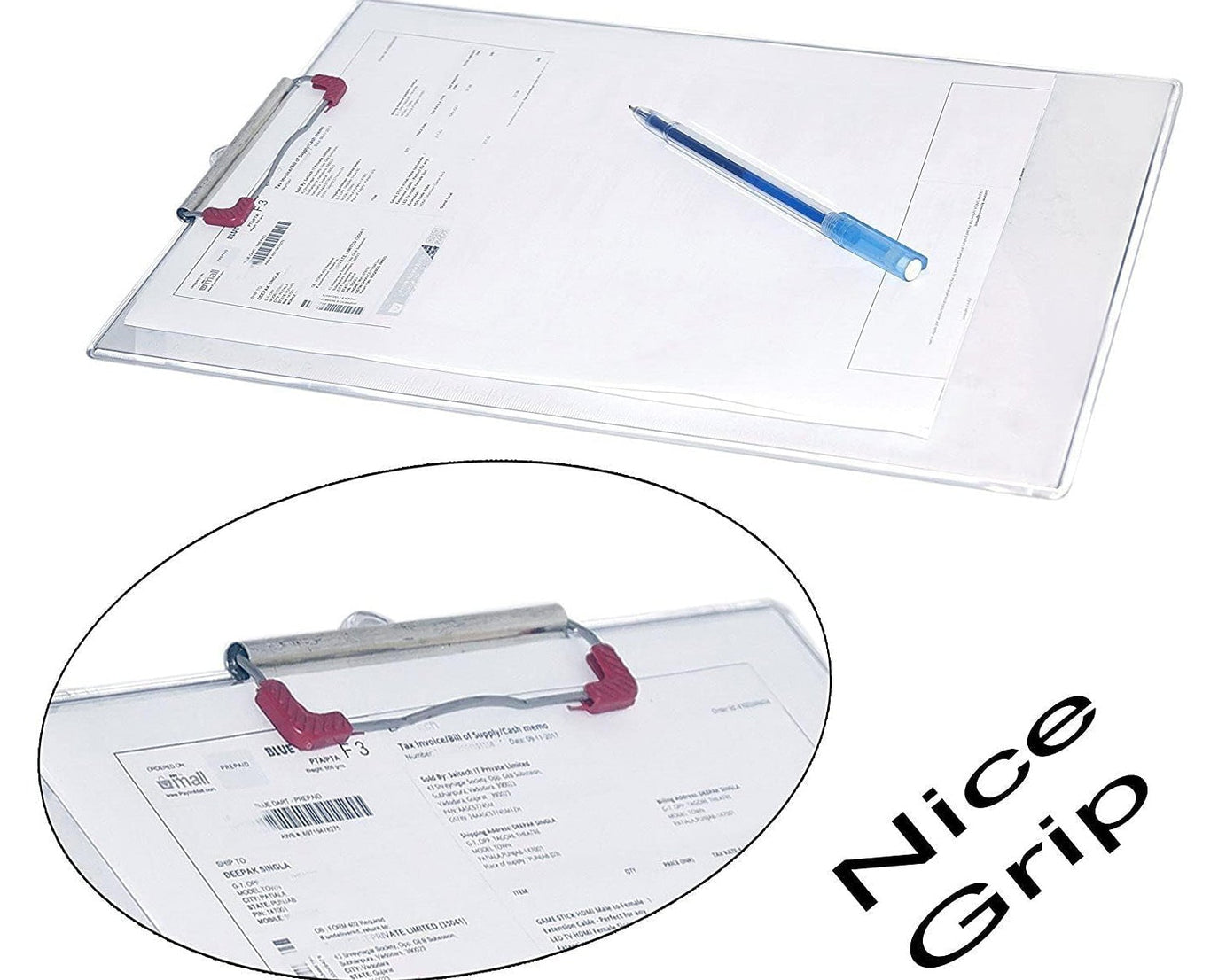 4080 Transparent Premium Exam Pad Best for Students in All Exams Unbreakable Flexible Board with a Centimeter Measuring Side Pad For School & Exam Use