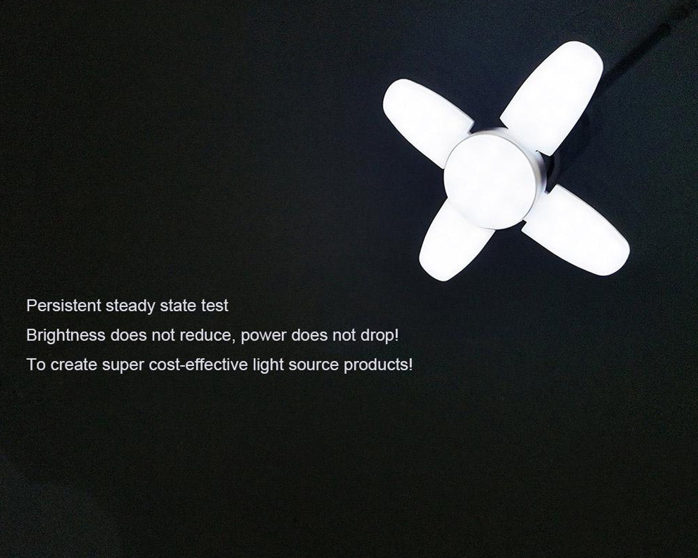 LED bulb fan in use