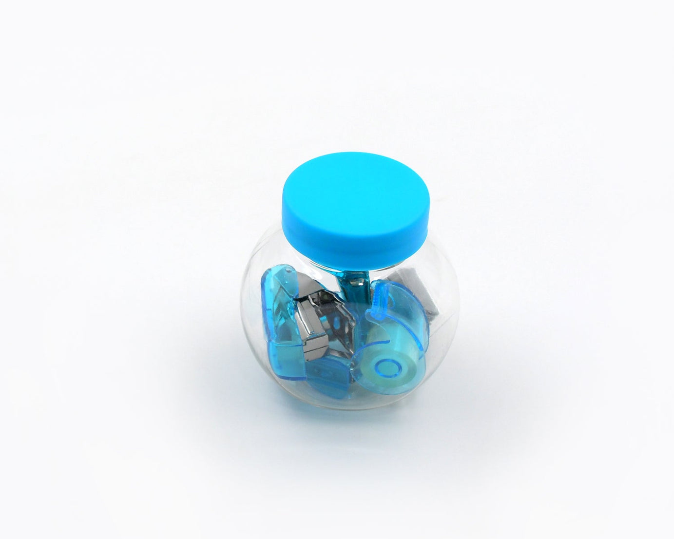 4143 Mini Office Stationery Set, Including Stapler, Scissors, Paper Clips, Tape Dispenser, Transparent Tape, And Staples