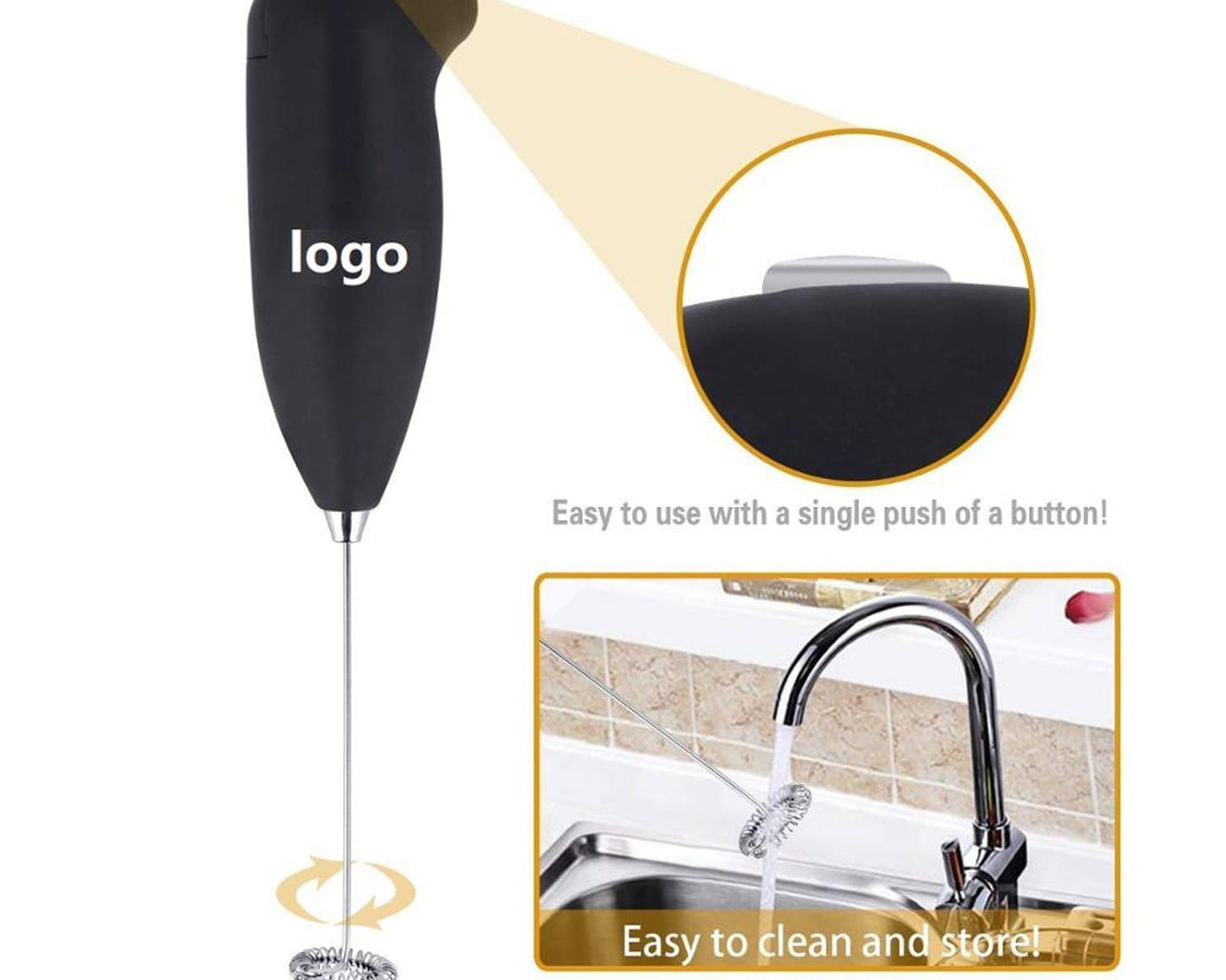 hand blender with mixing attachment.