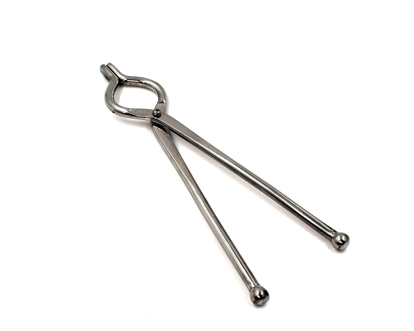 Premium stainless steel tongs by Ganesh, 8mm, various angles.