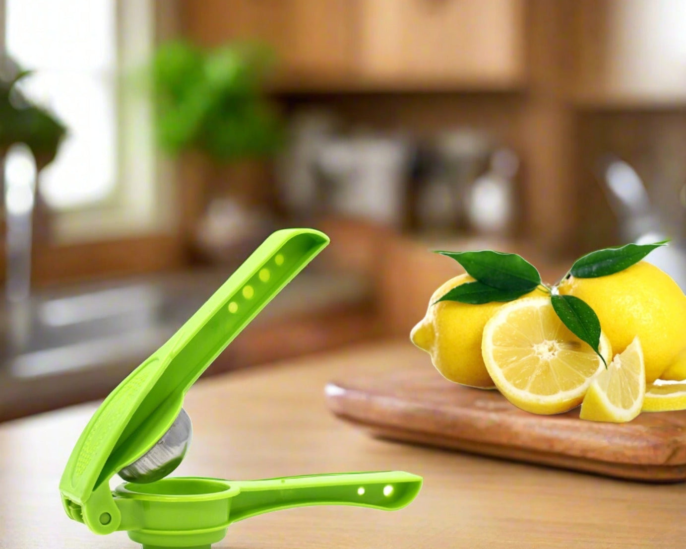 Multifunctional plastic lemon squeezer with opener