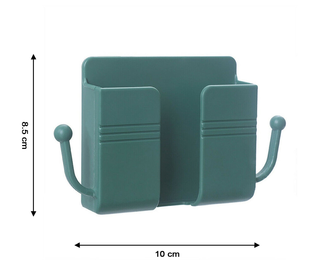 Mobile phone wall stand with hook for clothes and other items