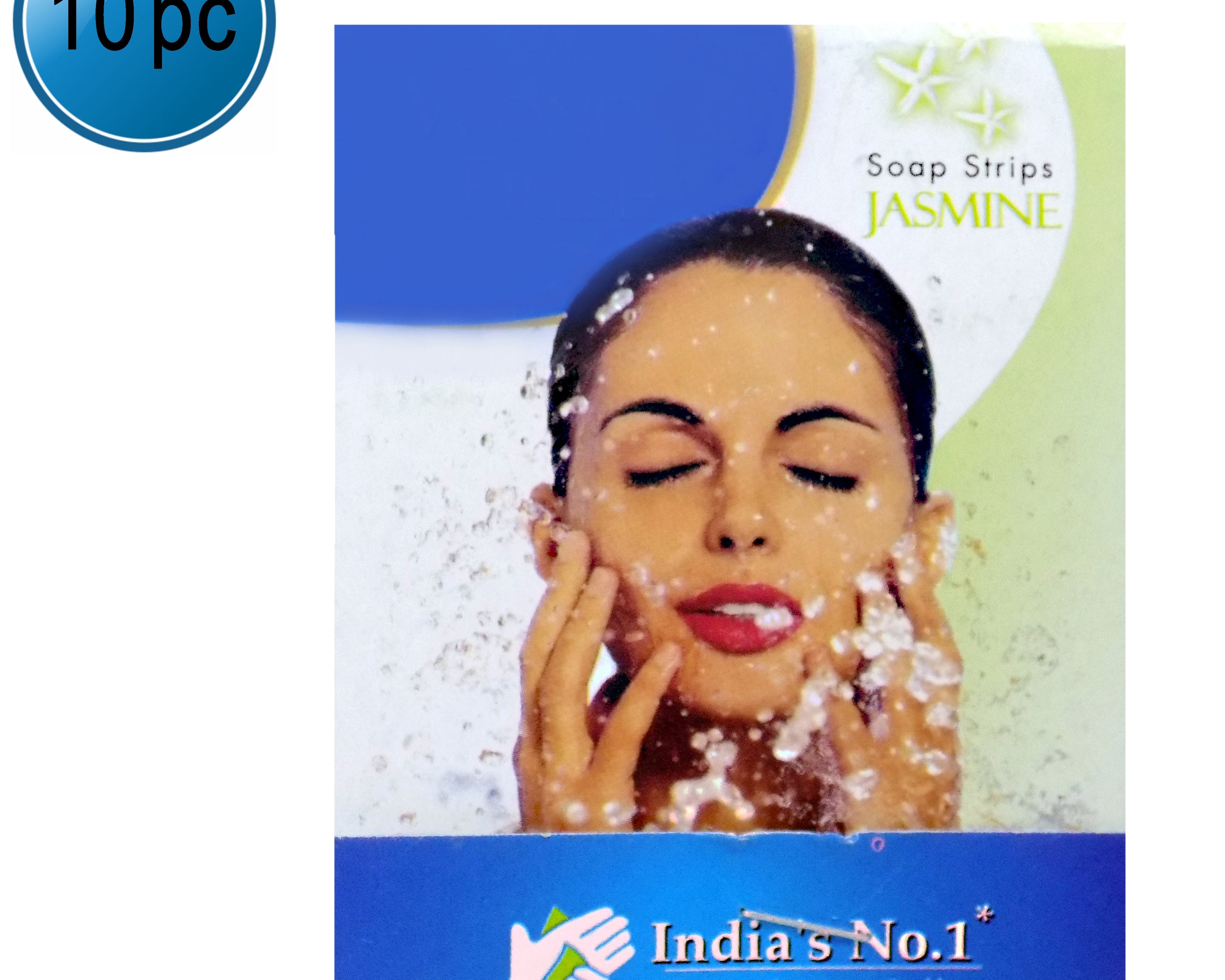 jasmine-scented paper soap strips.