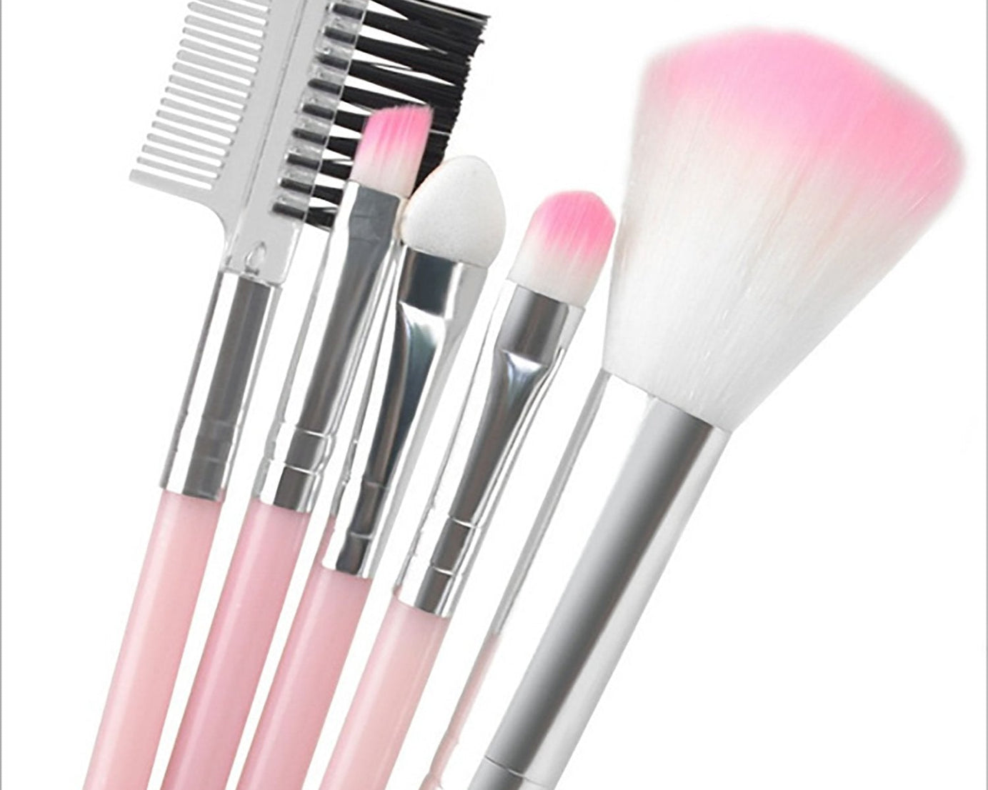 Five-piece makeup brush set