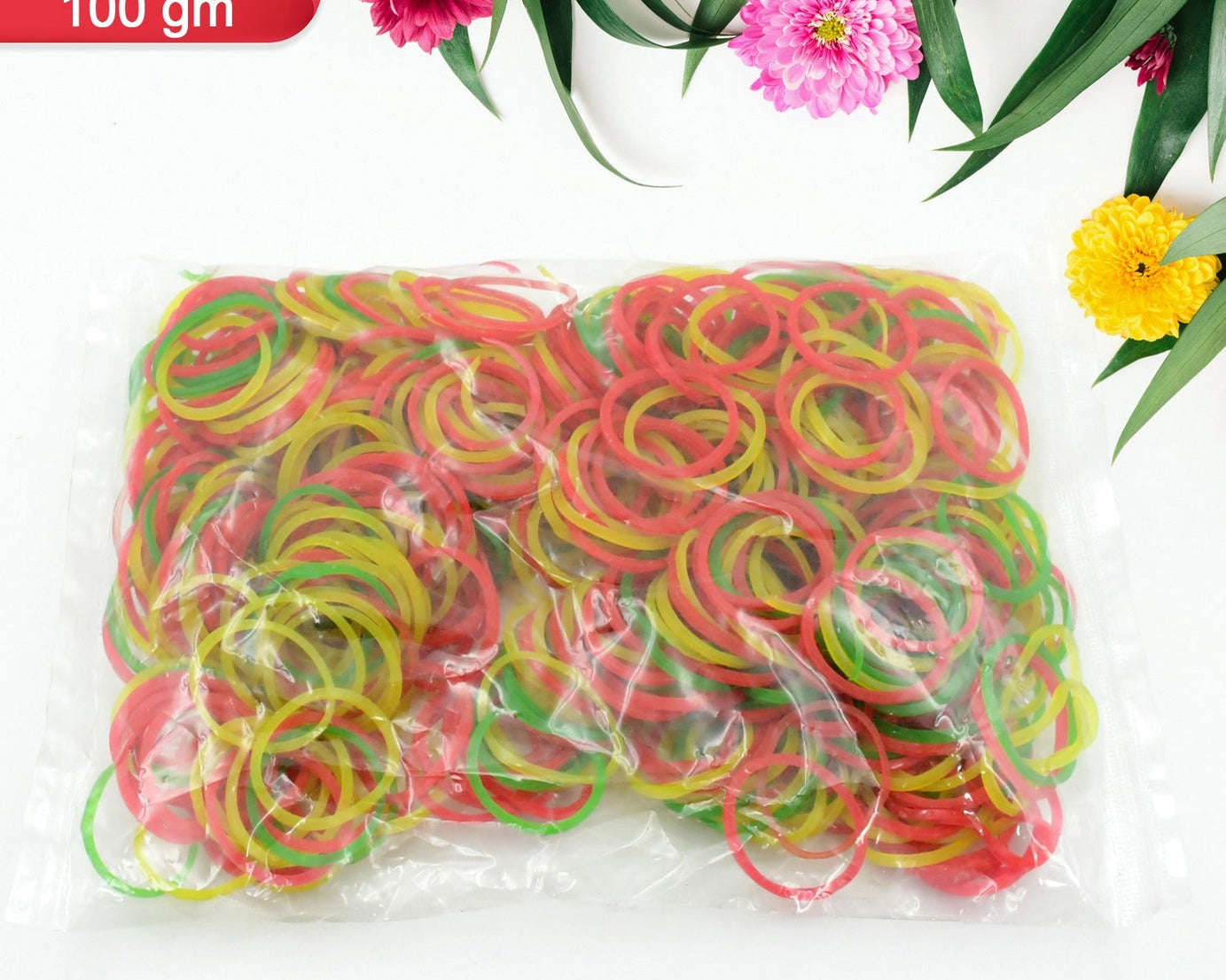 RUBBER BAND FOR OFFICE/HOME AND KITCHEN ACCESSORIES ITEM PRODUCTS, ELASTIC RUBBER BANDS, FLEXIBLE REUSABLE NYLON ELASTIC UNBREAKABLE, FOR STATIONERY, SCHOOL MULTICOLOR