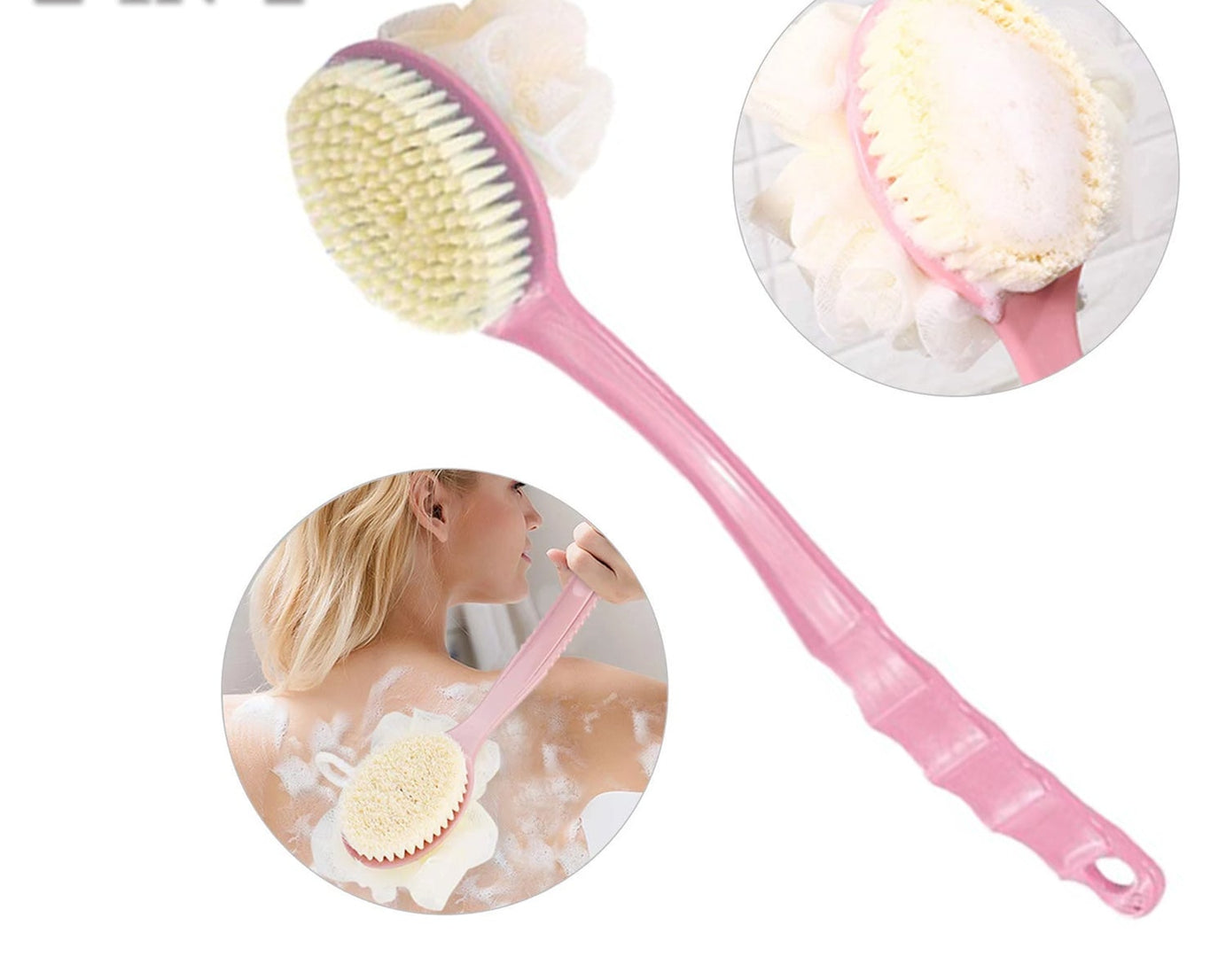 2in1 Bath Brush With Long Handle