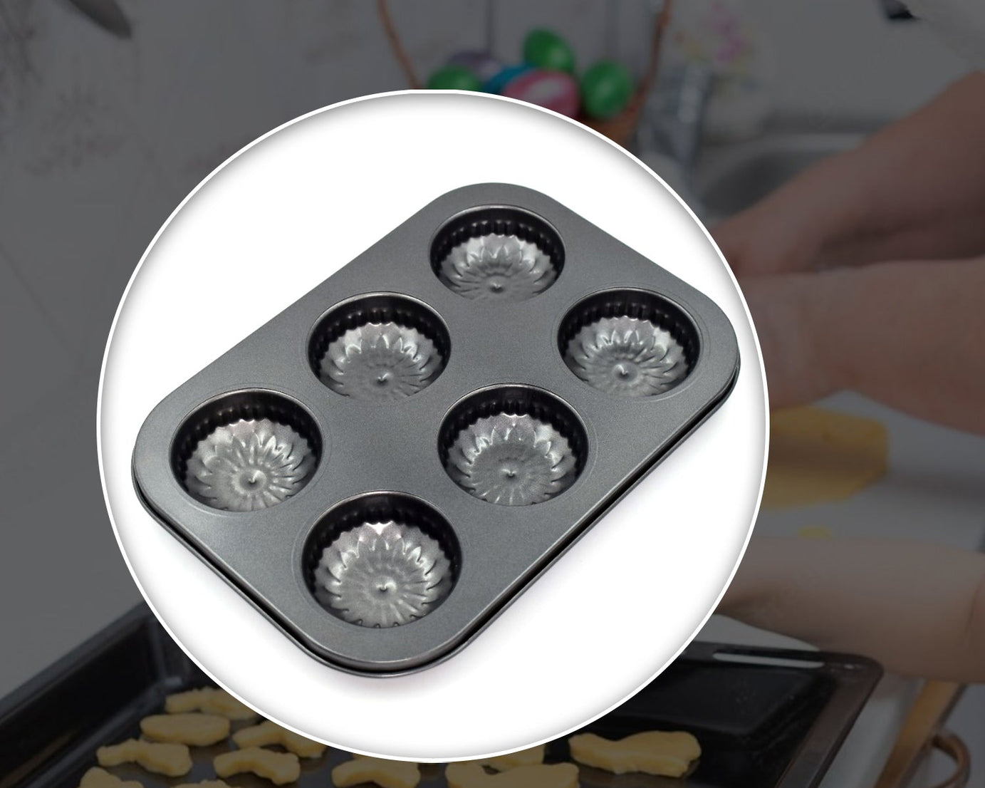 Non-stick cupcake and pancake baking mold