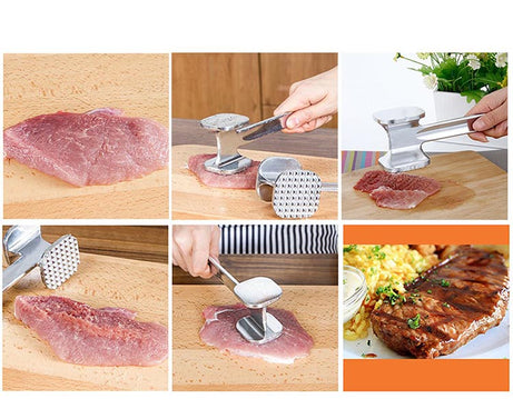 Professional Two Sided Beef / Meat Hammer Tenderizer