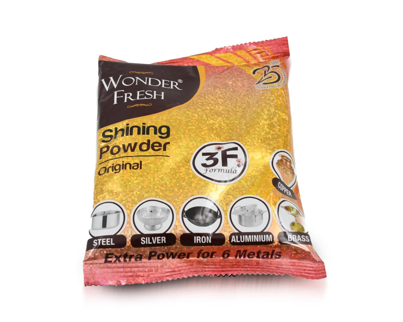Shining Powder, Cleans and Polishes Copper, Brass, Silver, Aluminum, Iron, and Steel, Removes Tarnish and Oxidation (200 GM)