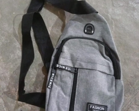 Waterproof Anti Theft Cross-body fanny pack waist bag, Shoulder Bags Chest Men Casual fashion USB Charging earphone hook Sling Travel Bag (1 Pc)