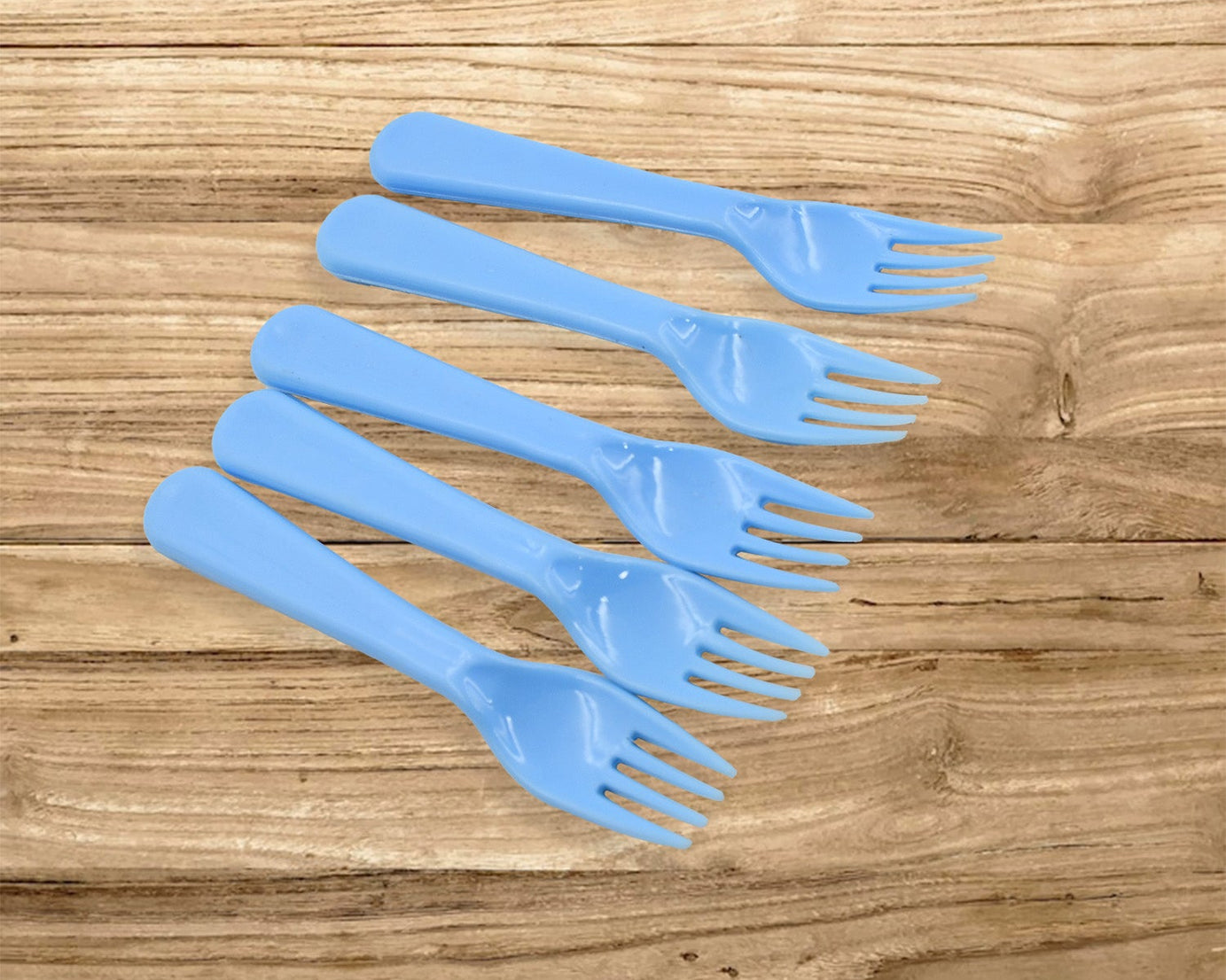 Reusable Premium Heavy Weight Plastic Forks, Party Supplies, One Size, plastic 5pc Serving Fork Set for kitchen, Travel, Home (5pc)
