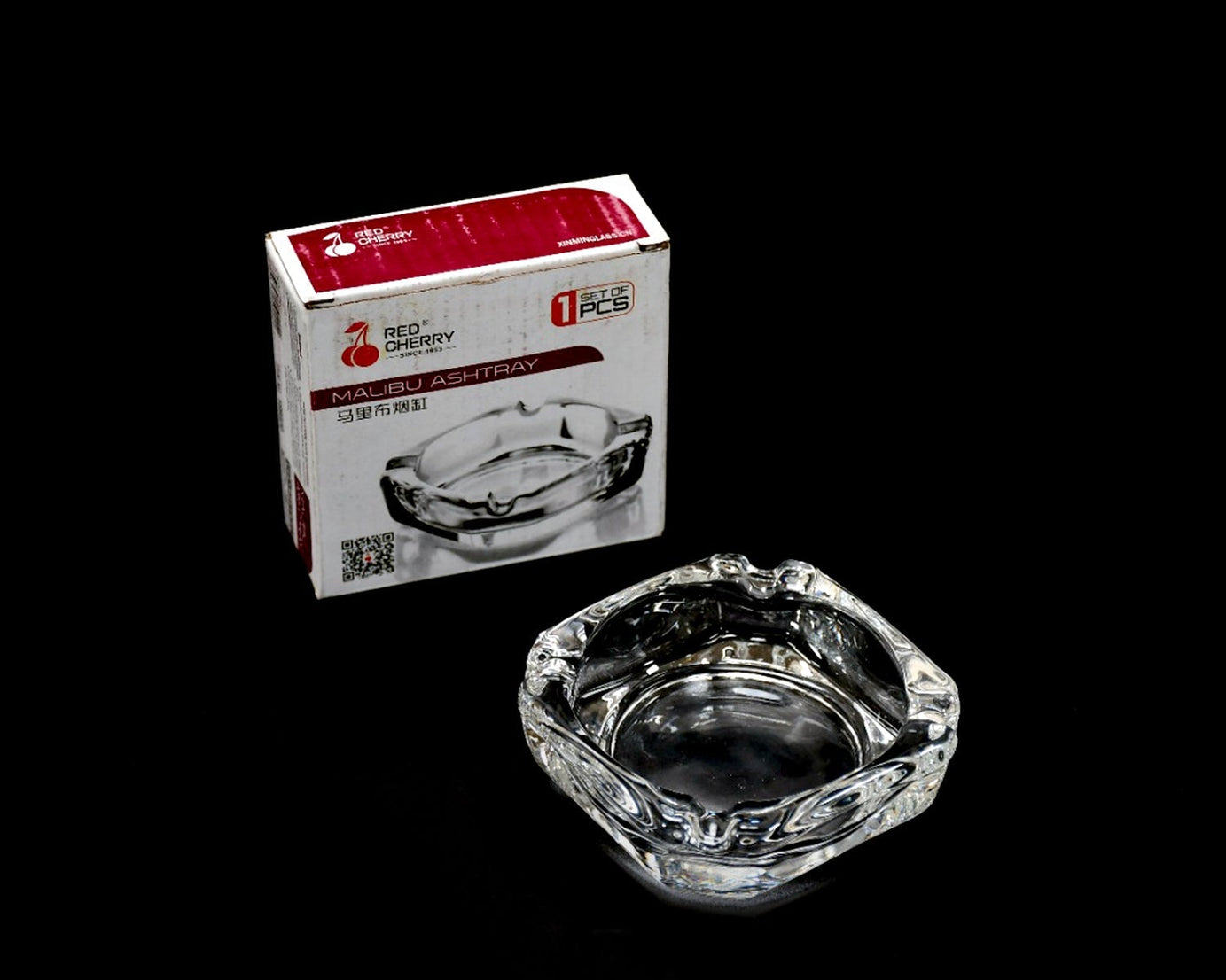 Glass Brunswick Crystal Quality Cigar Cigarette Ashtray Round Tabletop for Home Office Indoor Outdoor Home Decor