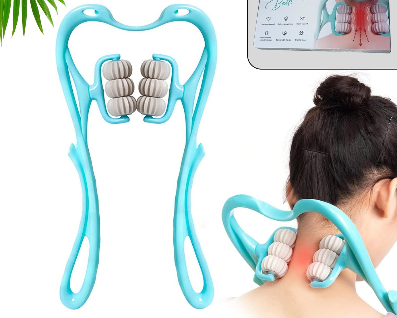 Neck & Shoulder Massager: Portable Relief for Back, Waist & More (1 Pc)