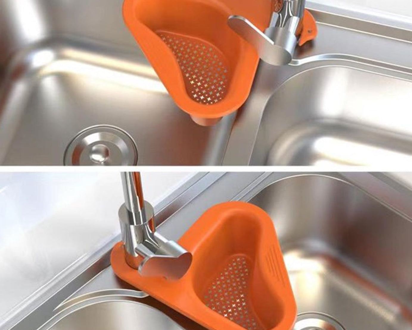 Swan-shaped drain strainer for kitchen sinks