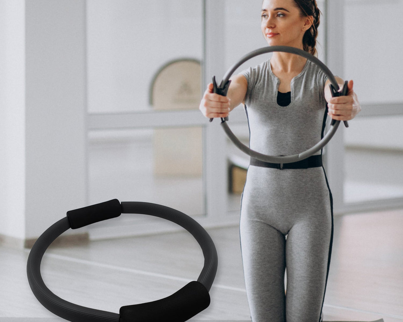 Fitness Ring Workout Yoga Ring Circle Pilates for Woman Fitness Circle Thigh Exercise Pilates Circle Ring Fitness Equipment for Home