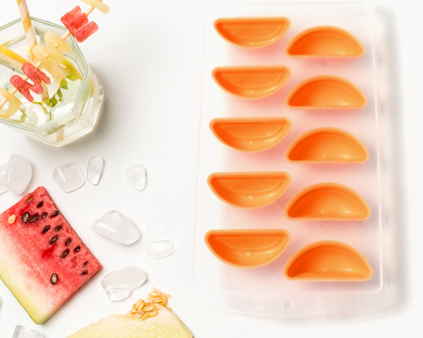 Silicone Mold Ice Cube Tray Creative Sweet Multi Type Ice Tray Buckets, Ice Cube Trays Multi Fruit Shape Ice Tray (1 Pc)