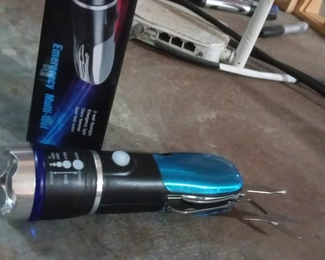 Battery Operated Multi Tool Led Flashlight, All in One Tool Light (1 Pc / Battery Not Included)