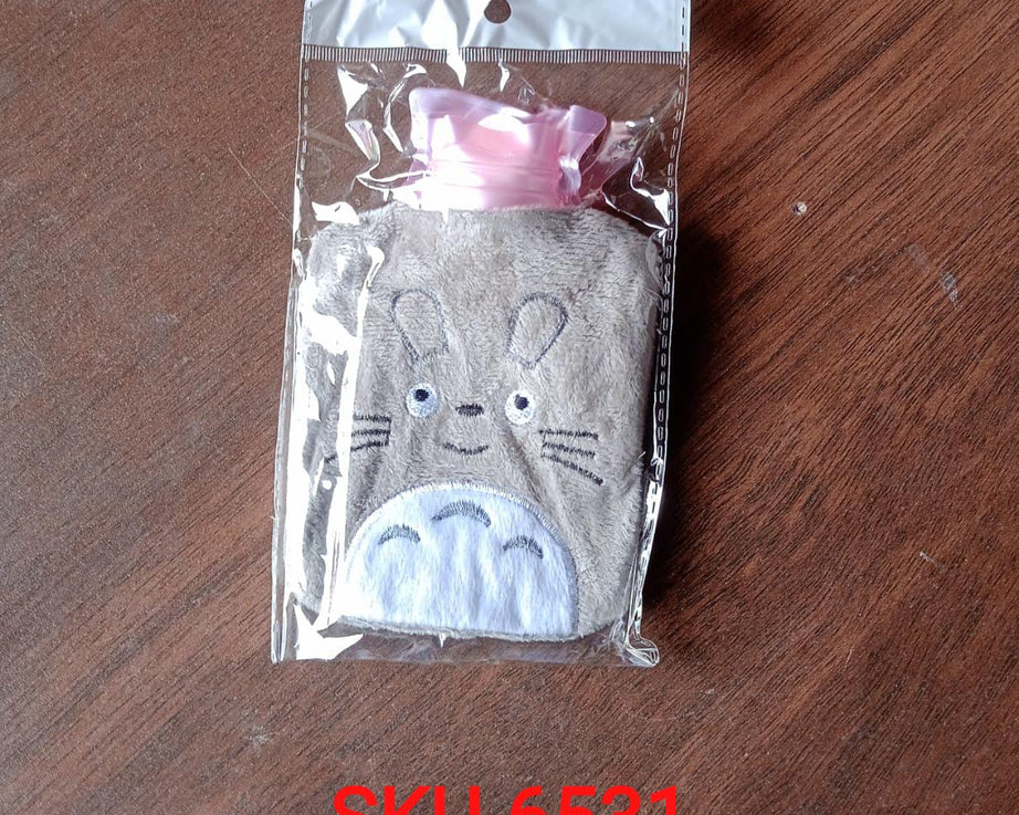 Totoro Cartoon Small Hot Water Bag with Cover for Pain Relief