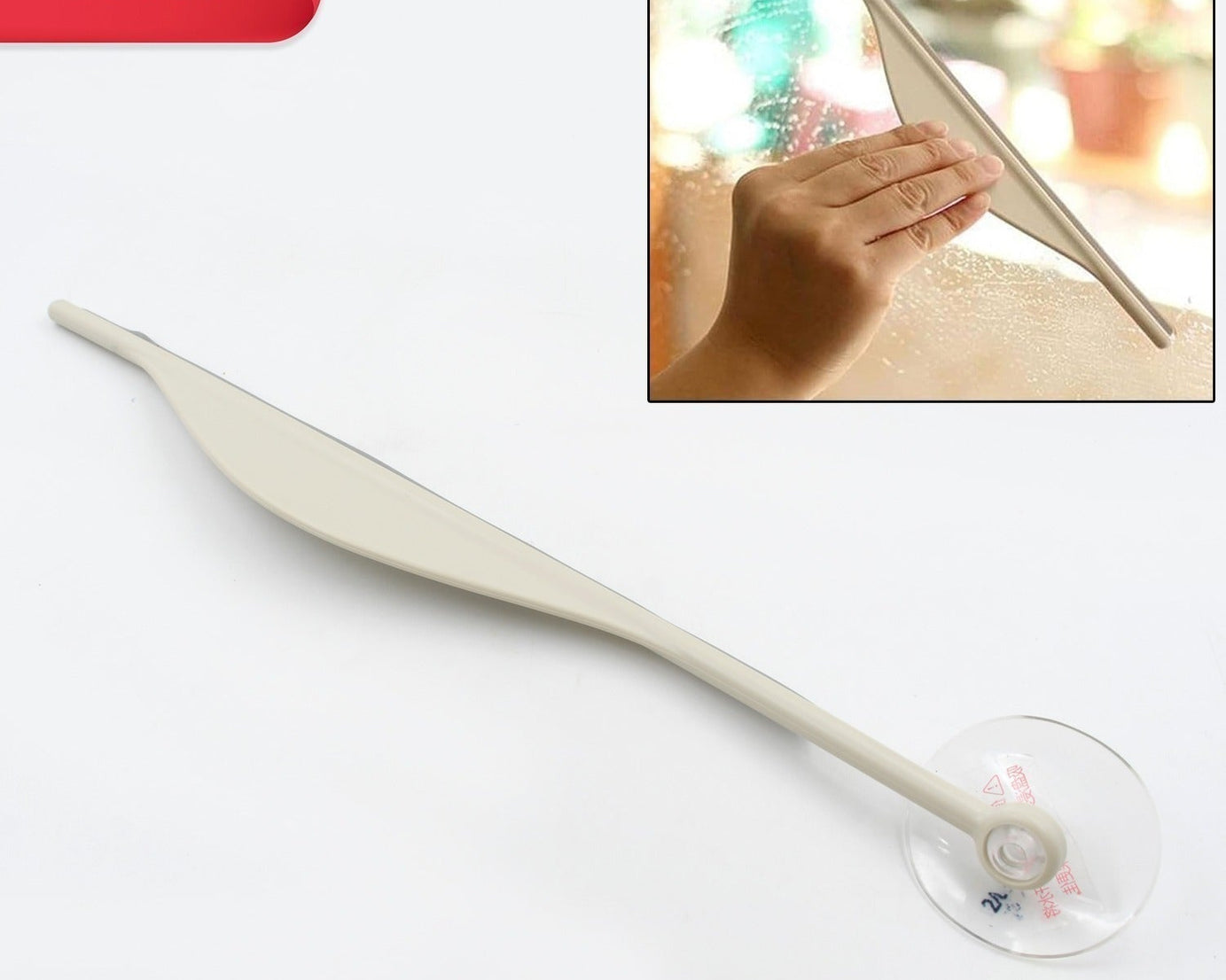 Shower Glass Squeegee Creative Bathroom Flat Mirror Window Glass Wiper Cleaner Bathroom Steam Wiper Cleaner Squeegee
