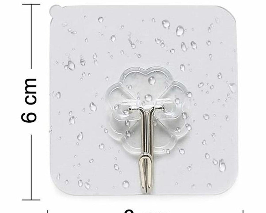 Small stainless steel hooks with adhesive, 100 pieces