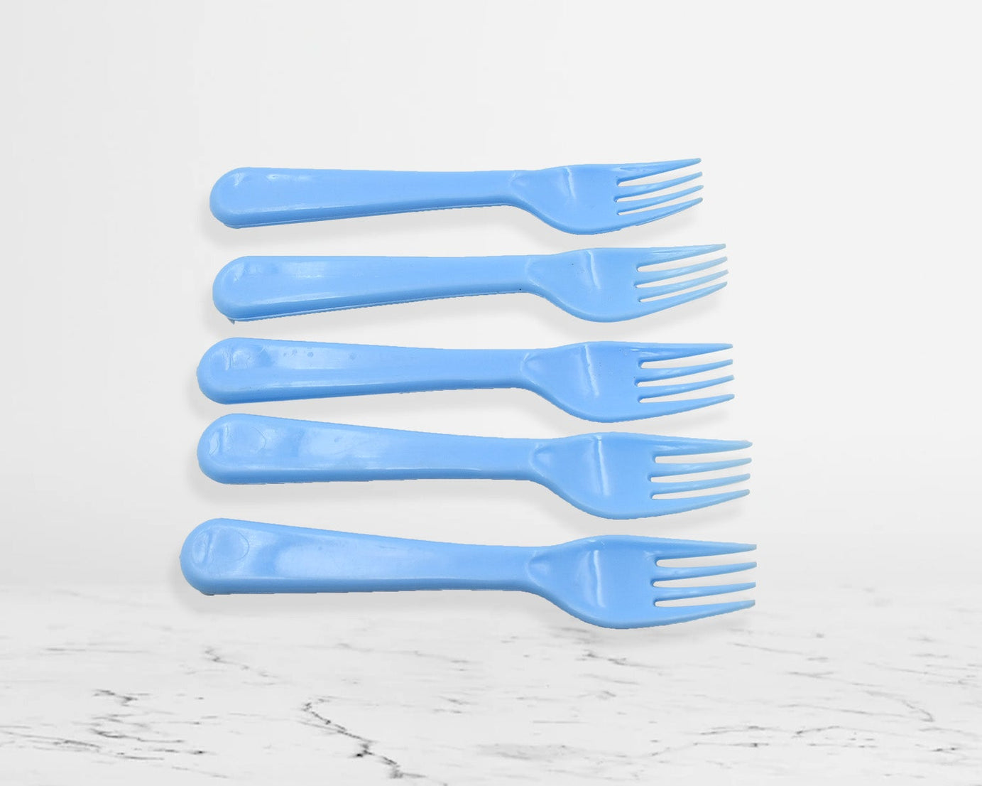 Reusable Premium Heavy Weight Plastic Forks, Party Supplies, One Size, plastic 5pc Serving Fork Set for kitchen, Travel, Home (5pc)
