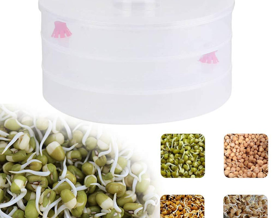 Plastic 3 compartment sprout maker