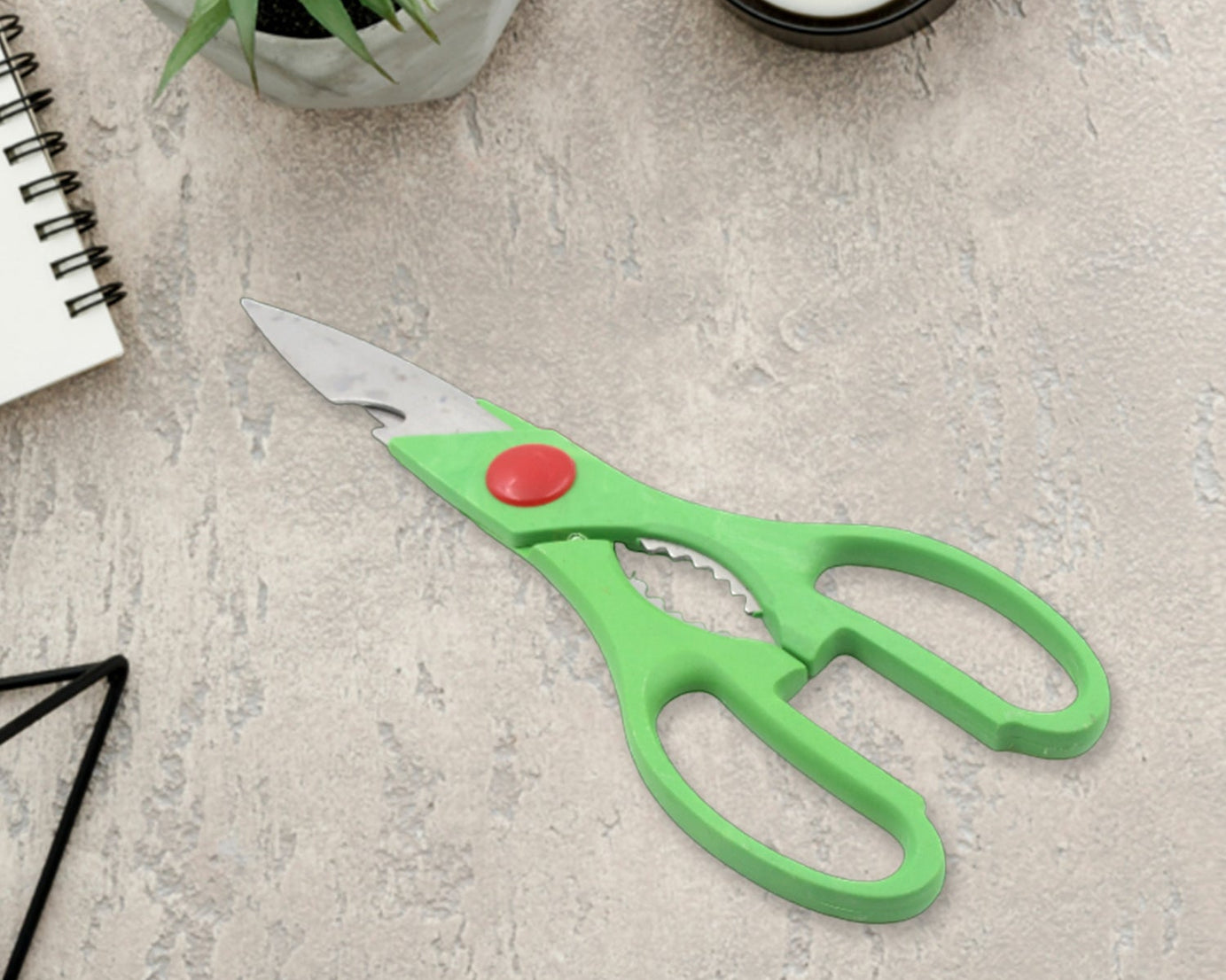 Multi-Function Kitchen Household for Vegetables, Fruit, Cheese & Meat Slices with Bottle Opener Stainless Steel Sea Food Scissor