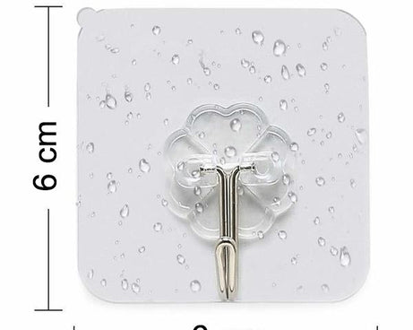 Stainless steel adhesive wall hooks for lightweight hanging