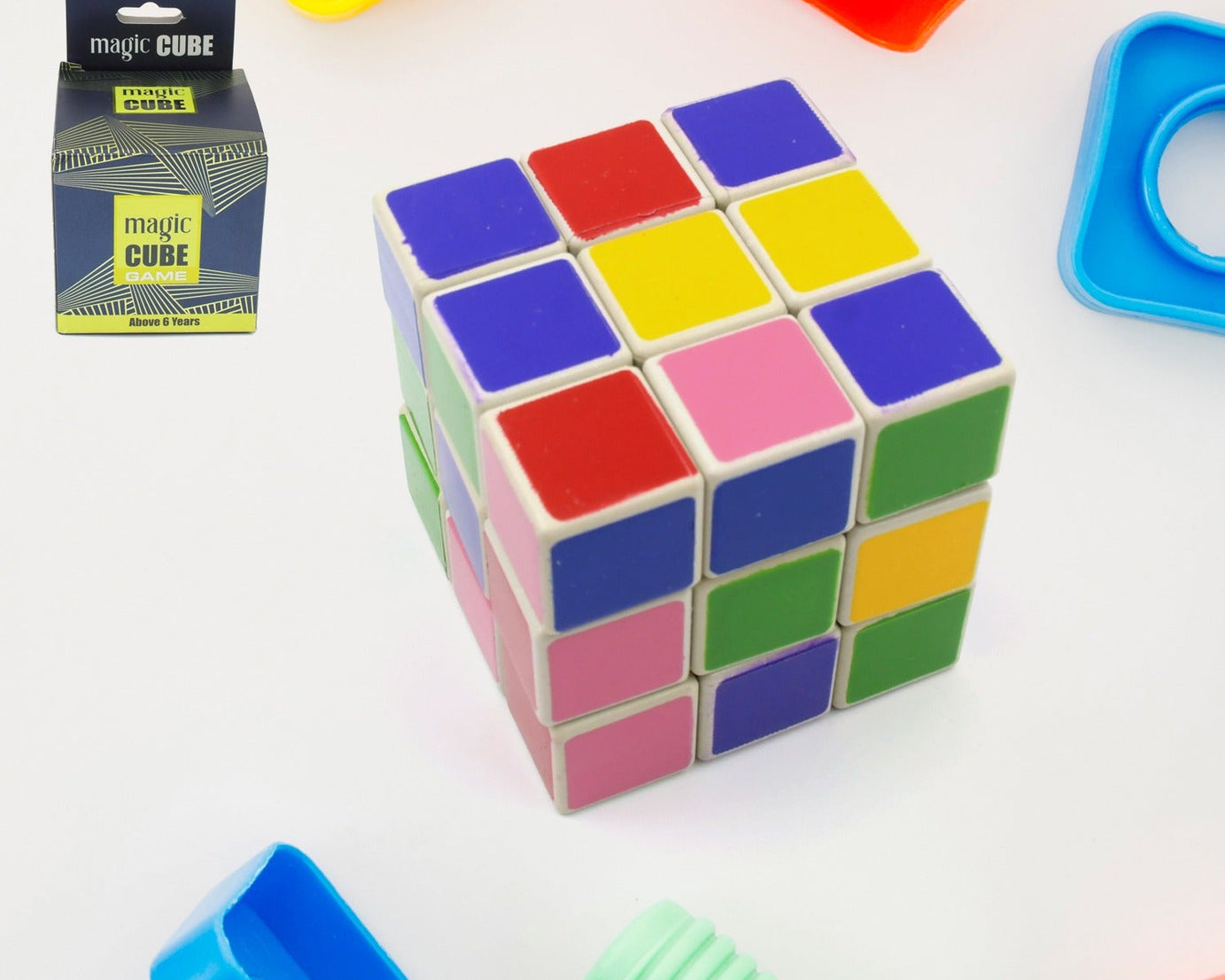 0869 3x3x3 Cube Solving Kit - Includes Cube, Formula Sheets, Perfect for Beginners and Enthusiasts, 3d puzzles game | rubick cube puzzle cubes | rubix cube (1 Pc )