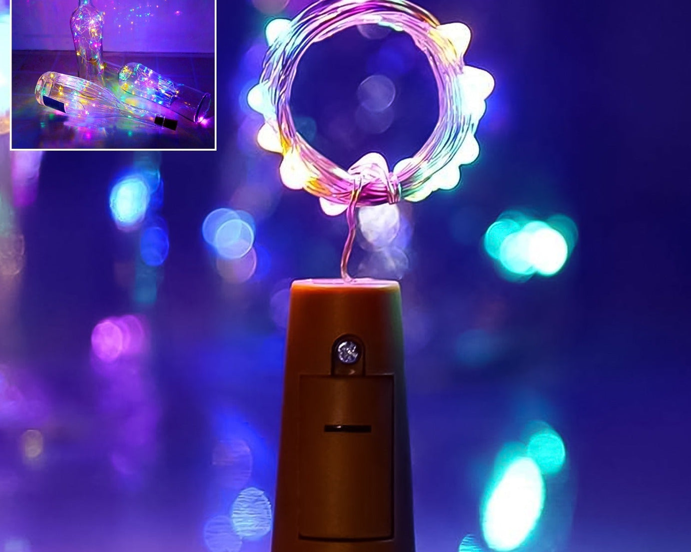 Multi LED Wine Bottle Cork String Light