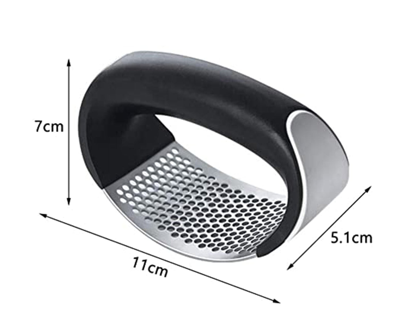 Stainless garlic press handle
