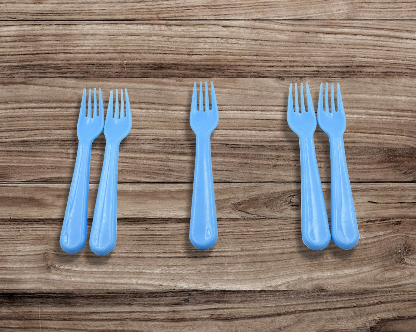 Reusable Premium Heavy Weight Plastic Forks, Party Supplies, One Size, plastic 5pc Serving Fork Set for kitchen, Travel, Home (5pc)