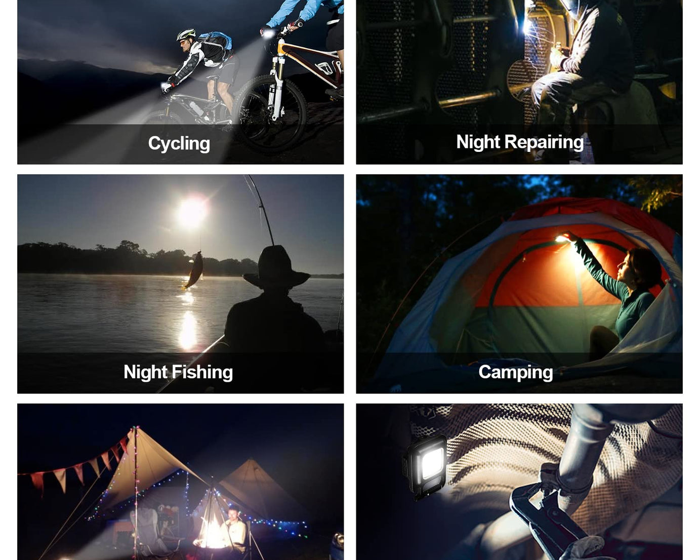 Rechargeable Keychain Mini Flashlight with 4 Light Modes,Ultralight Portable Pocket Light with Folding Bracket Bottle Opener and Magnet Base for Camping Walking