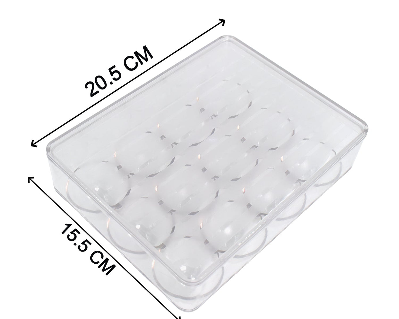 Egg storage box with secure 12-cavity design