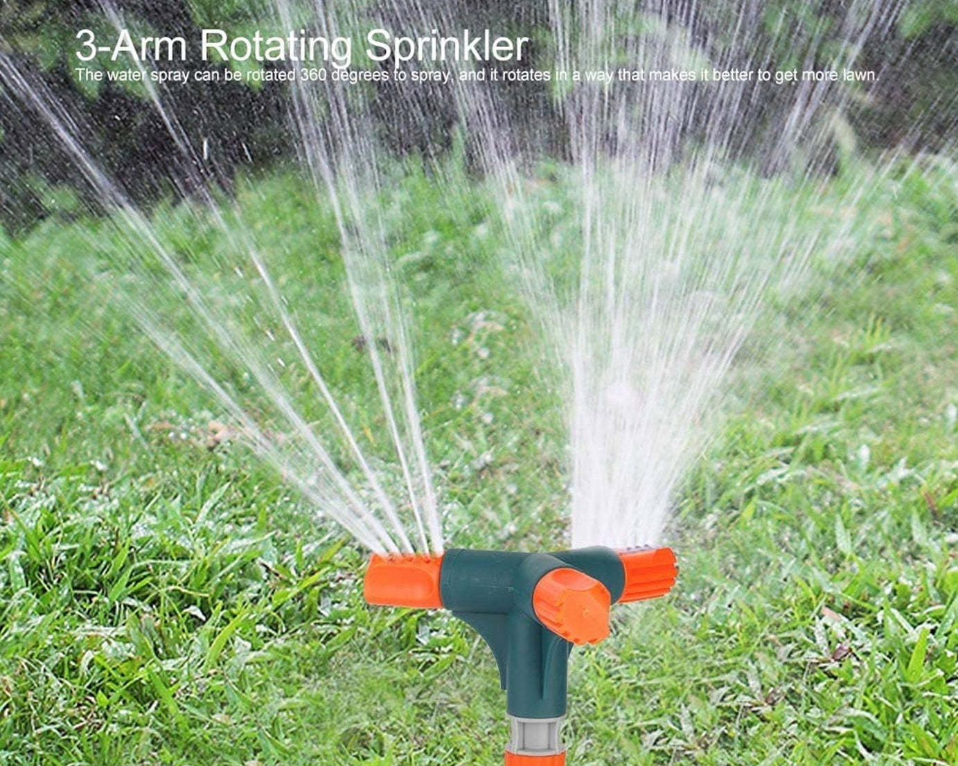 3 Arm 360° Rotating Garden Sprinkler