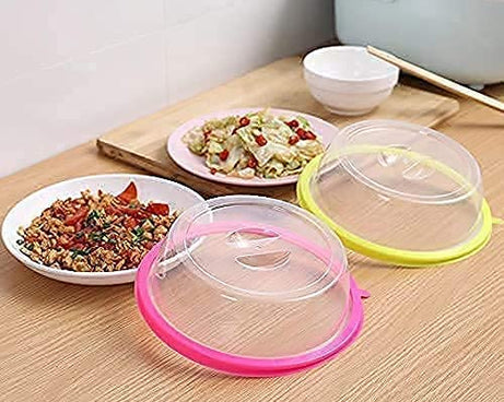Air-Tight Microwave Oven Dish Cover Microwave Splatter Cover Food Cover Microwave Food Plate Kitchen Plate Dish Lid Dishwasher Safe