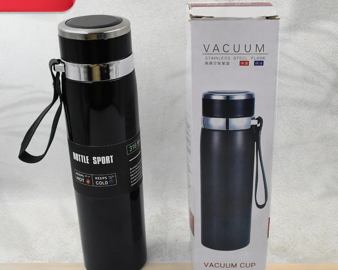 Double Stainless Steel Wall Flask Vacuum Insulated Water Bottle