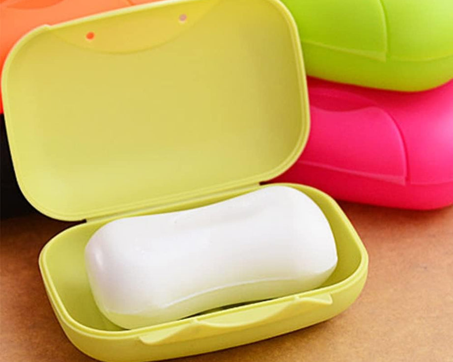 Travel Soap Case Box Plastic Soap Box With Cover Waterproof Leakproof Soap Dish For Bathroom & Travel Use (1Pc)