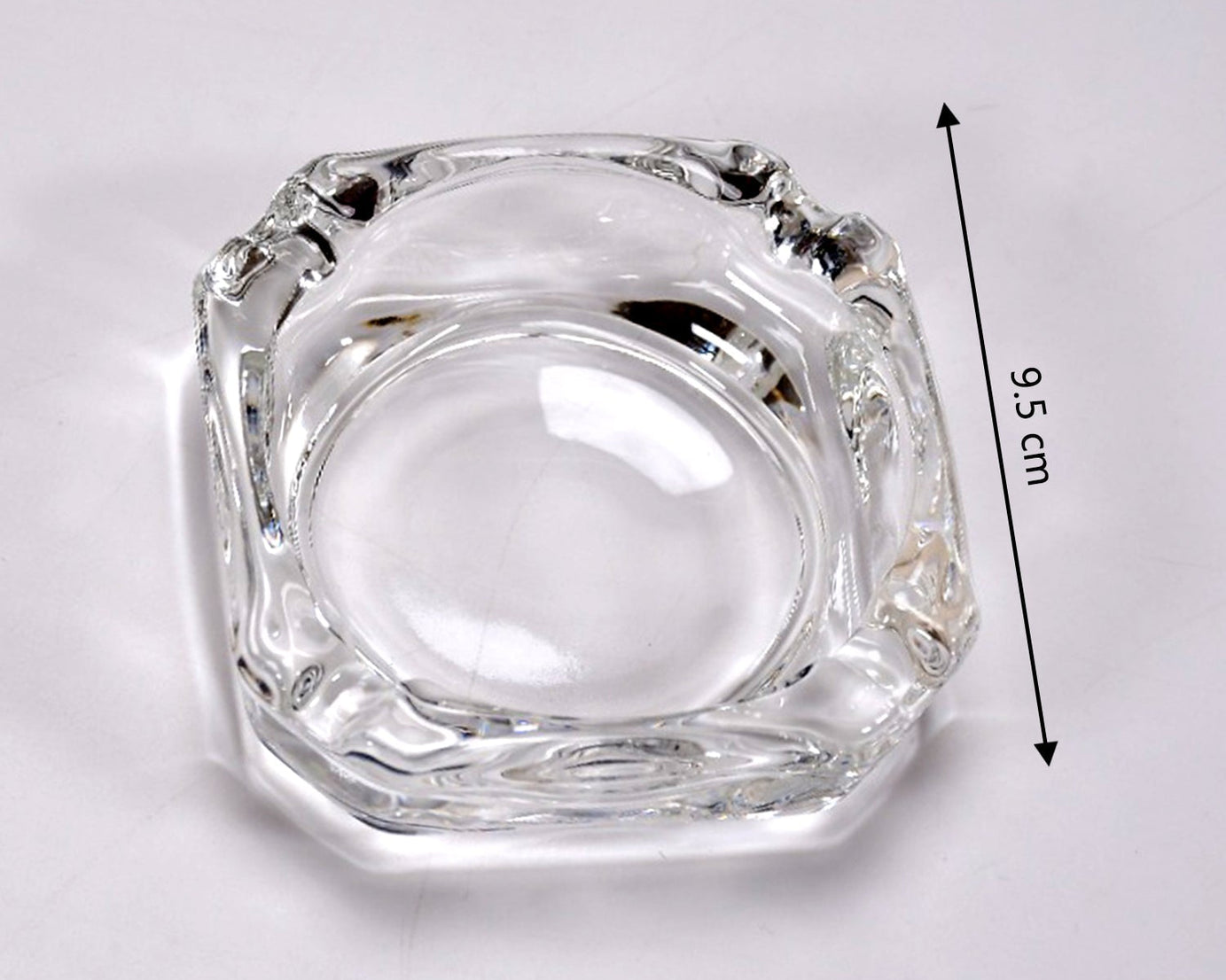 Glass Brunswick Crystal Quality Cigar Cigarette Ashtray Round Tabletop for Home Office Indoor Outdoor Home Decor