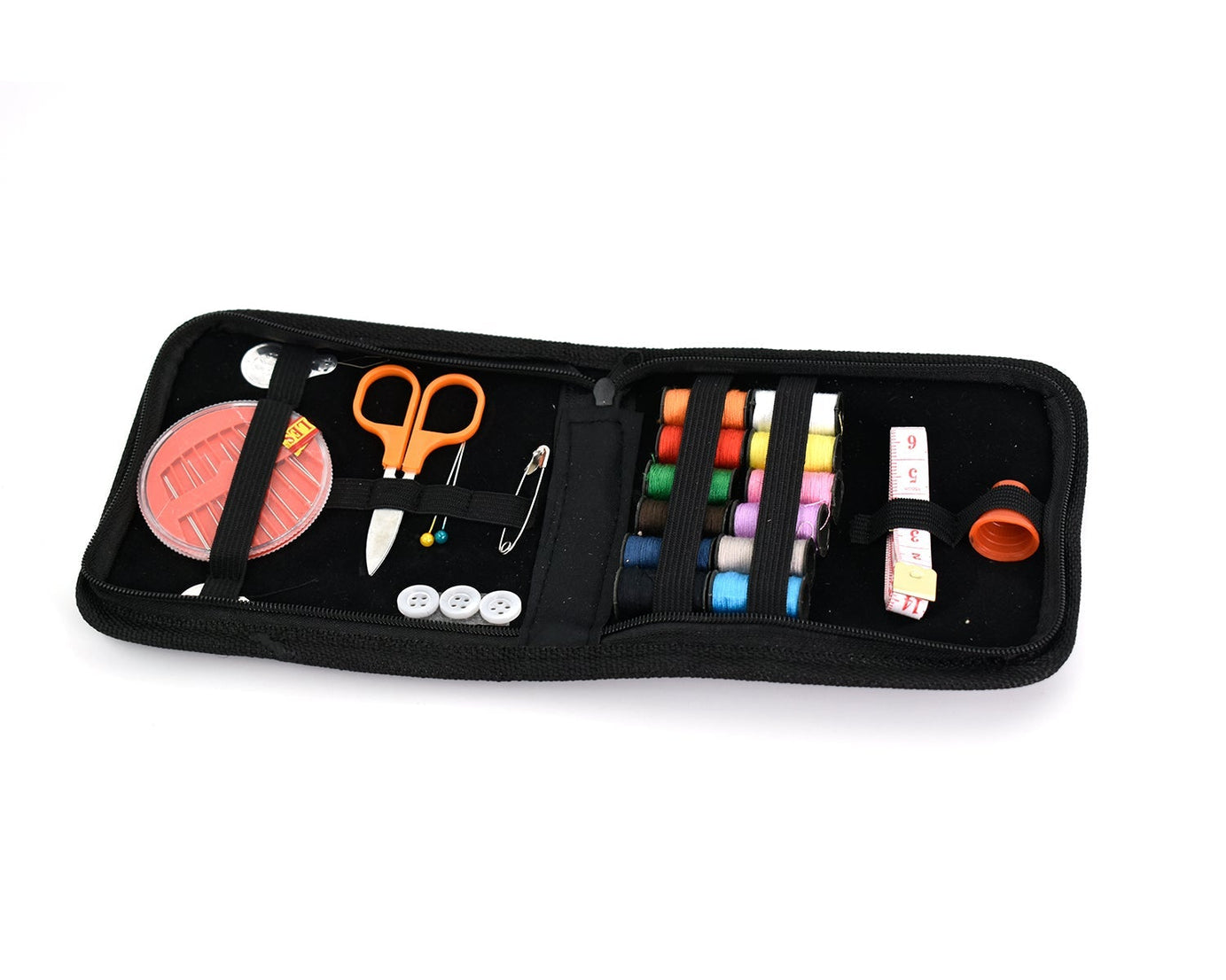 Sewing kit with buttons and pins