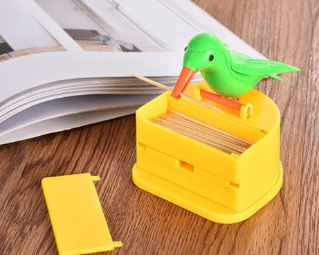 Portable bird-shaped toothpick storage