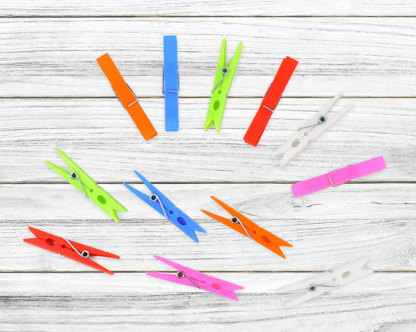 Plastic clips for drying clothes and more