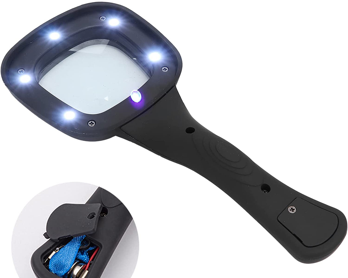 Handheld magnifier for detailed viewing